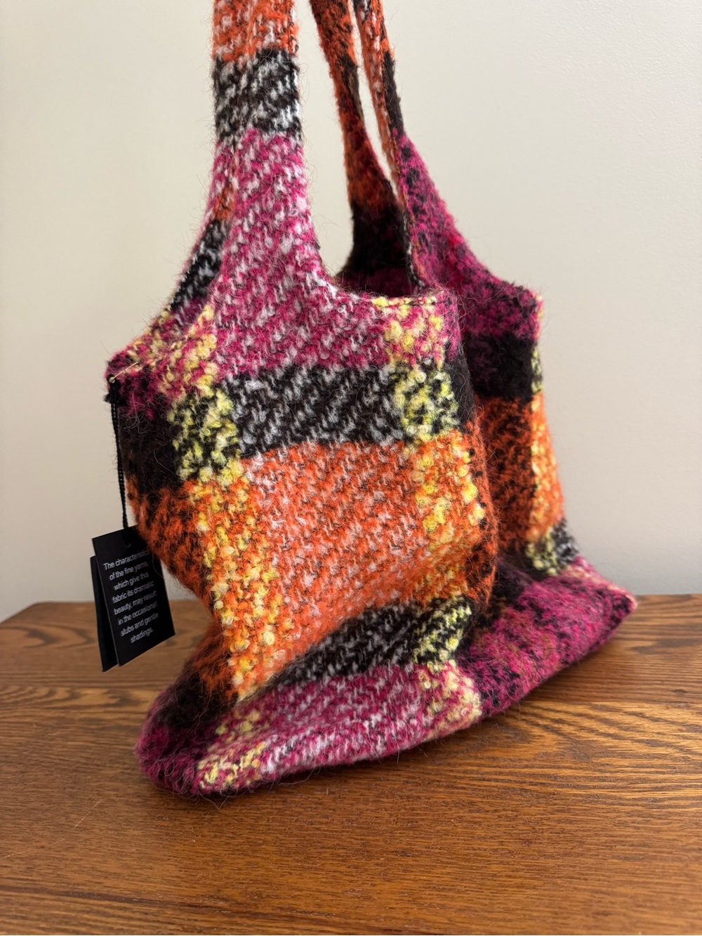 ANNA SUI MULTI PLAID Tote Bag